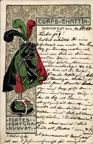Studentika Ak Darmstadt, Corps Chattia, Wappen, WSC