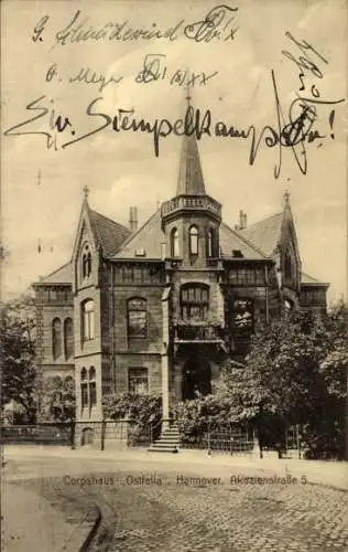 Studentika Ak Hannover, Corps Ostfalia, Corpshaus Akazienstraße 5, WSC
