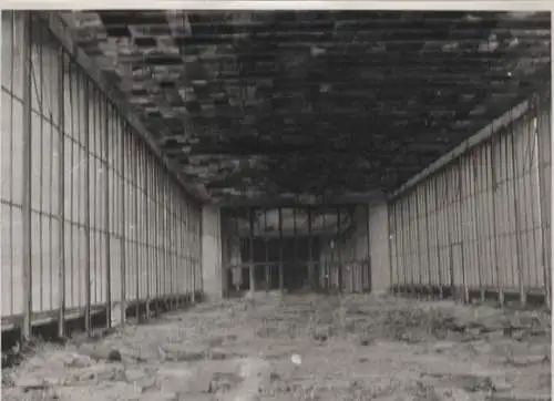 Original Foto Berlin Charlottenburg, Messehallen, Innenansicht, um 1946, ca. 13 x 18 cm