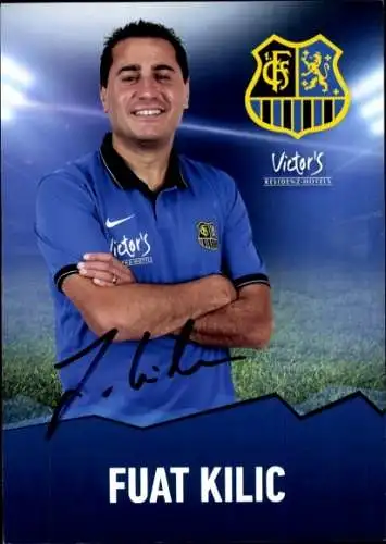 Autogrammkarte Cheftrainer Fuat Kilic, 1. FC Saarbrücken, Autogramm