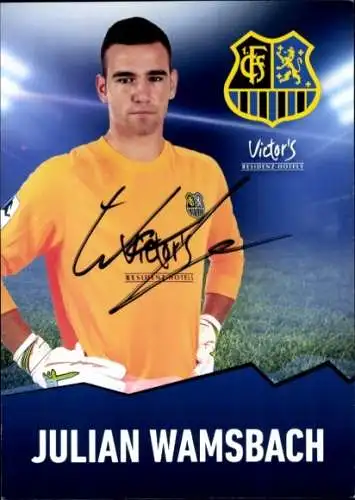 Autogrammkarte Fußballer Julian Wamsbach, 1. FC Saarbrücken, Autogramm