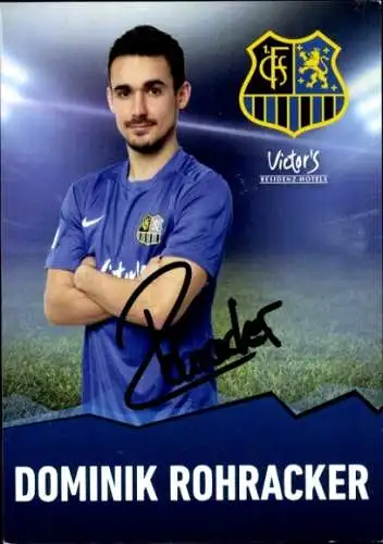 Autogrammkarte Fußballer Dominik Rohracker, 1. FC Saarbrücken, Autogramm