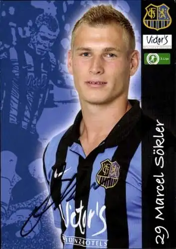 Autogrammkarte Fußballer Marcel Sökler, 1. FC Saarbrücken, Autogramm