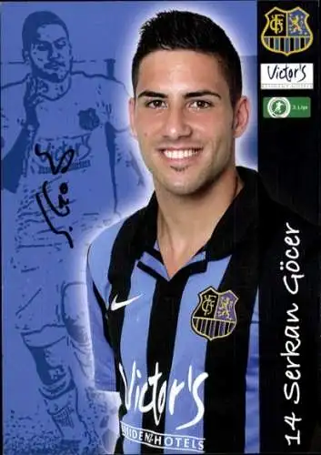 Autogrammkarte Fußballer Serkan Göcer, 1. FC Saarbrücken, Autogramm