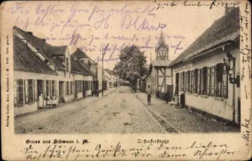 Ak Schwaan in Mecklenburg, Rostocker Straße