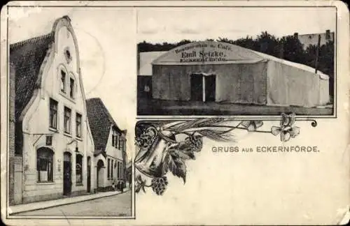 Ak Ostseebad Eckernförde, Restauration u. Café Emil Setzke