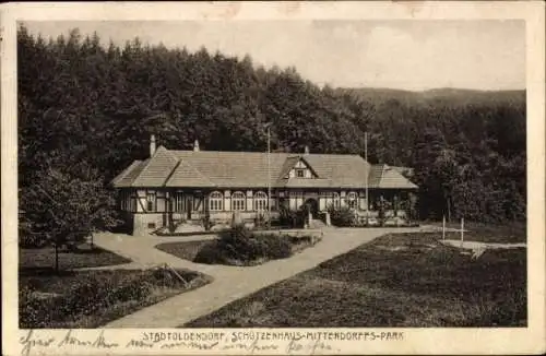 Ak Stadtoldendorf in Niedersachsen, Schützenhaus Mittendorffs-Park