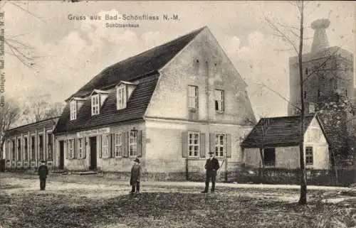 Ak Trzcińsko Zdroj Schönfließ Neumark Ostbrandenburg, Schützenhaus