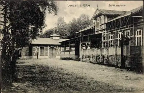 Ak Lenzen an der Elbe Prignitz, Schützenhaus