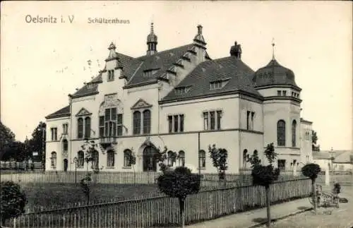 Ak Oelsnitz im Vogtland, Schützenhaus