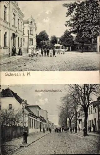 Ak Schwaan in Mecklenburg, Rostocker Straße