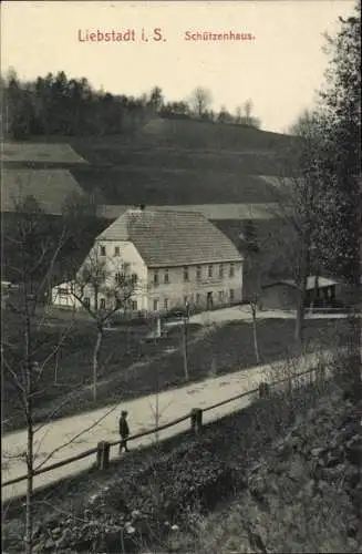 Ak Liebstadt Erzgebirge Sachsen, Schützenhaus