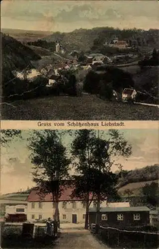 Ak Liebstadt Erzgebirge Sachsen, Gesamtansicht, Schützenhaus