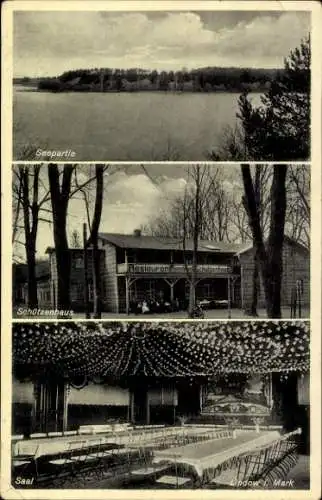 Ak Lindow in der Mark, Schützenhaus, Restaurant, Saal, See, Inh. Herm. Wickert