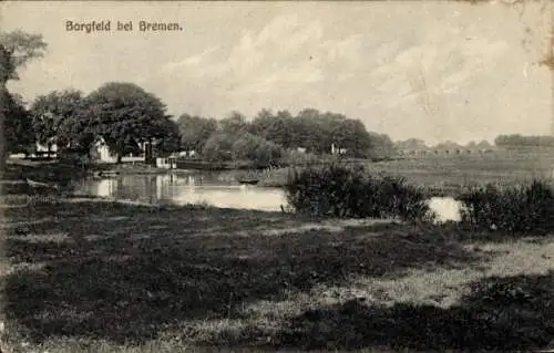 Ak Borgfeld Hansestadt Bremen, Landschaftsmotiv
