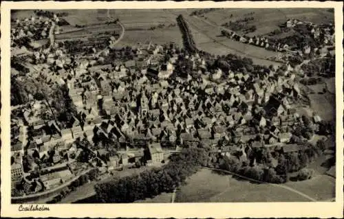 Ak Crailsheim in Württemberg, Luftaufnahme von  viele Häuser, grüne Felder, ländliche Umgebung