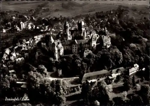 Ak Braunfels an der Lahn, Fliegeraufnahme