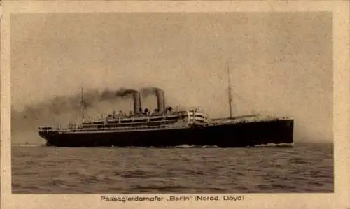 Ak Passagierdampfer Berlin, Norddeutscher Lloyd Bremen
