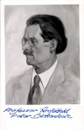 Künstler Ak Professor Architekt Peter Birkenholz, Portrait