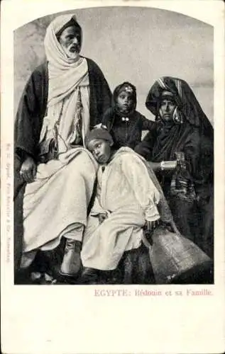 Ak Ägypten, Bédouin et sa Famille