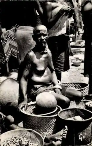 Ak Afrika, Markt, Baumwollhändler