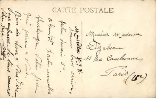 Ak Dampfe S.S. Porthos, Messageries Maritimes MM