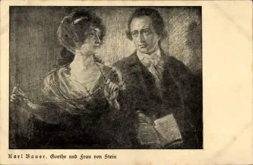 Künstler Ak Bauer, K., Goethe, Frau von Stein