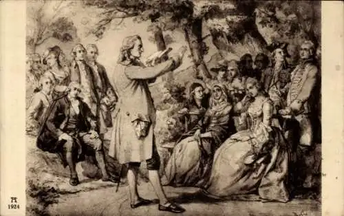 Künstler Ak Friedrich Schiller am Hofe zu Weimar