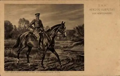 Künstler Ak Adam, Richard, Heeresgruppe Herzog Albrecht von Württemberg
