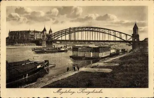 Ak Magdeburg in Sachsen Anhalt, Königsbrücke