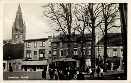 Ak Ginneken Breda Nordbrabant Niederlande, Ginneken. Markt.