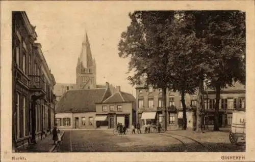 Ak Ginneken Breda Nordbrabant Niederlande, Markt