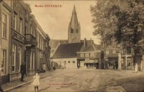 Ak Ginneken Breda Nordbrabant Niederlande, Markt
