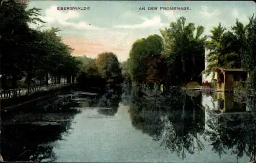 Ak Eberswalde in der Mark, An der Promenade