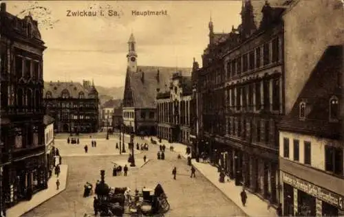 Ak Zwickau in Sachsen, Hauptmarkt