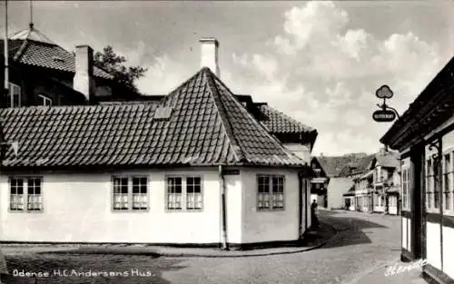 Ak Odense Dänemark, H. C. Andersens Haus, Restaurant
