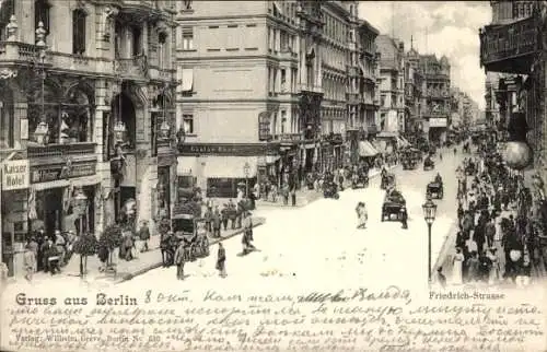 Ak Berlin Mitte, Partie in der Friedrichstraße