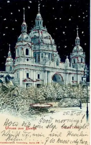 Glitzer Ak Berlin, Neuer Dom