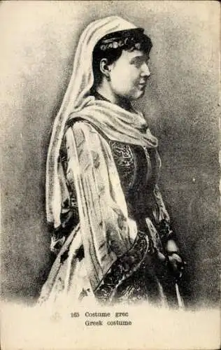 Ak Griechenland, Frau in Tracht