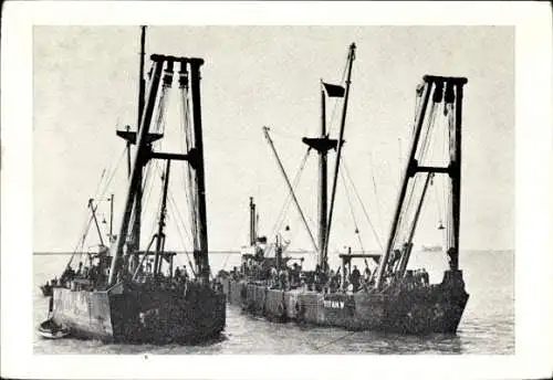 Ak Fischerboote auf dem Wasser