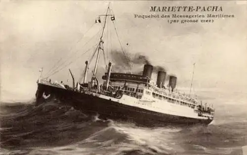 Ak MM Dampfer Mariette Pacha, Messageries Maritimes