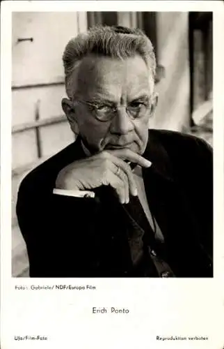 Ak Schauspieler Erich Ponto, Portrait