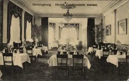 Ak Hälsingborg Helsingborg Schweden, Innenansicht eines eleganten Restaurants mit Tischen und ...