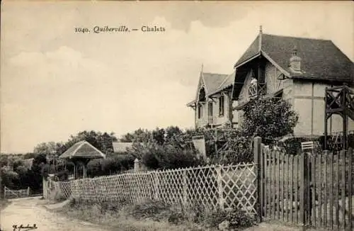 Ak Quiberville Seine-Maritime, Chalets