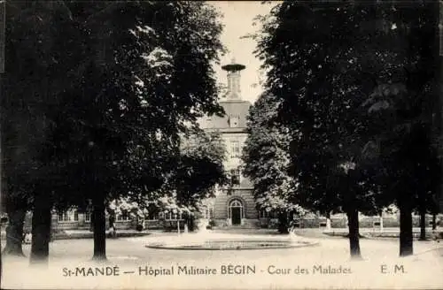 Ak Saint Mandé Val de Marne, Hopital Militaire Begin, Cour des Malades