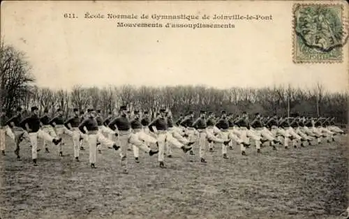 Ak Joinville le Pont Val de Marne, Ecole Normale de Gymnastique, Mouvements d'assouplissements