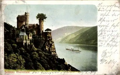 Ak Trechtingshausen am Rhein, Burg Rheinstein