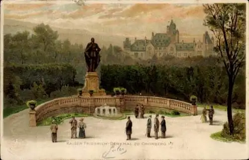 Litho Kronberg im Taunus, Kaiser Friedrich Denkmal