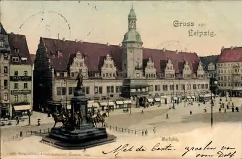 Ak Leipzig, Marktplatz