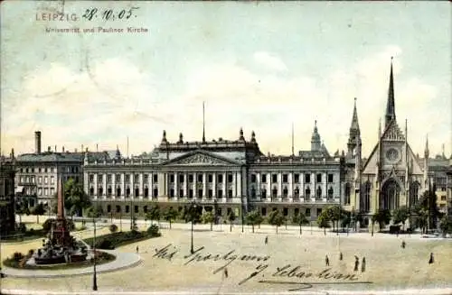 Ak Leipzig in Sachsen, Universität, Augusteum